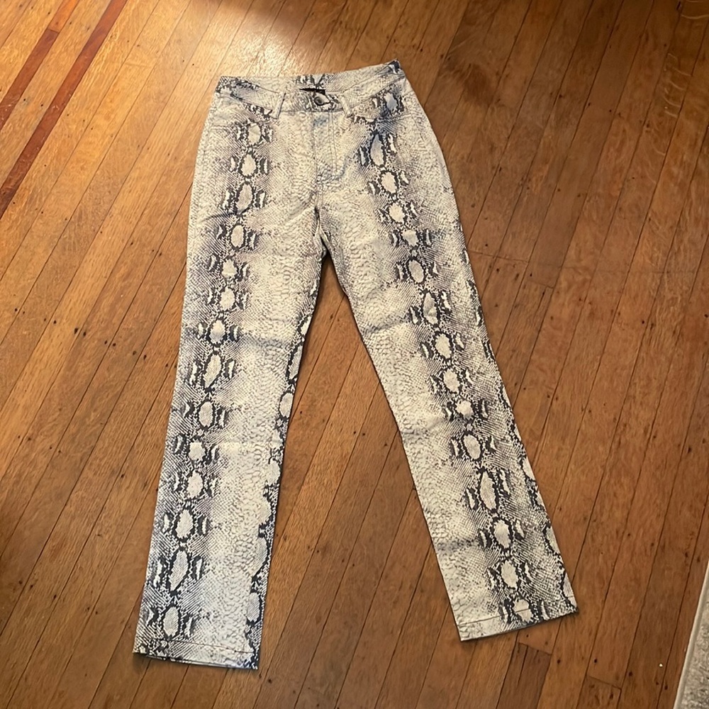 Anthropologie Current Air Snake Print Pants Size XS Petite